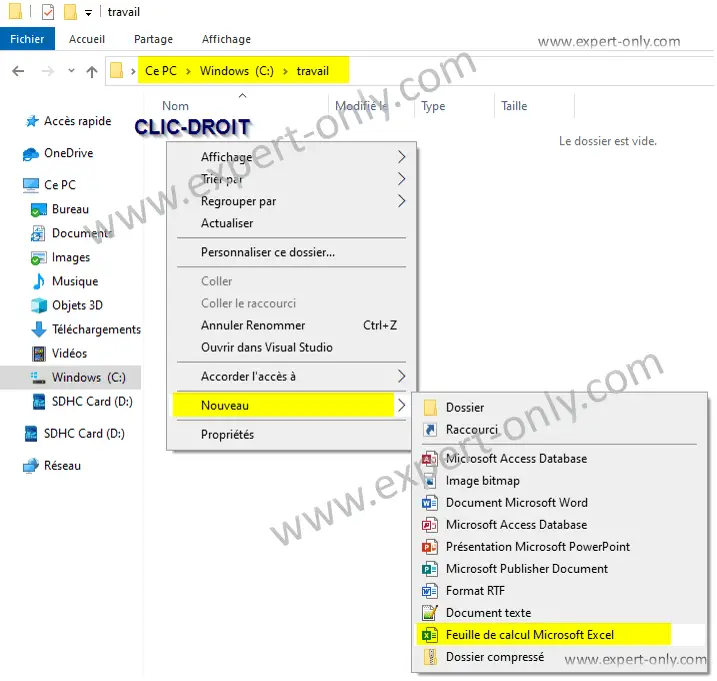 comment creer un fichier excel de sauvegarde