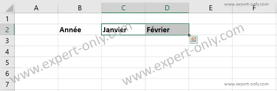 Créer une plage de données Excel comme source du tableau