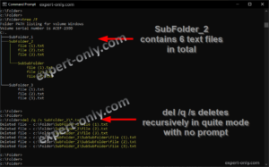 cmd delete files recursively