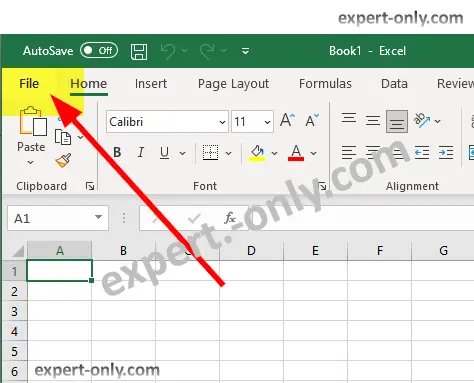 Capture d'écran pour Ouvrir le menu Fichier Excel pour accéder à l'option de modification directe