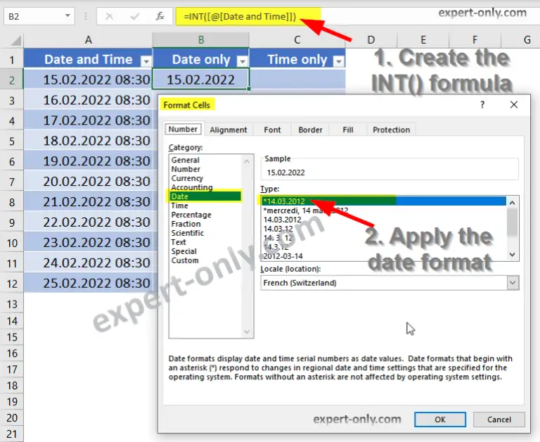 Split Date And Time In Excel Into Separate Columns Excel Tips 4190