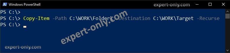Copier les fichiers et les dossiers de manière récursive en PowerShell avec Copy-Item 