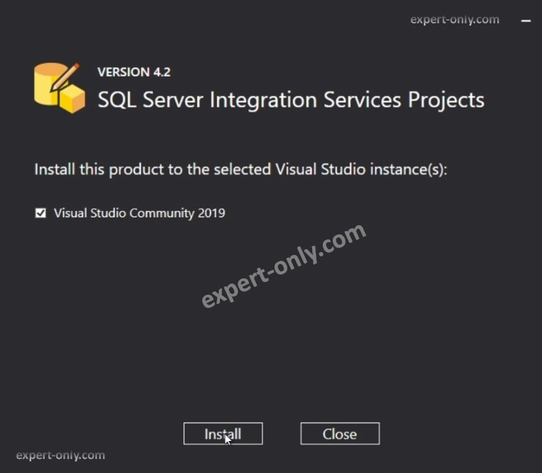 Instalar la extensión proyectos SSIS en Visual Studio 2019
