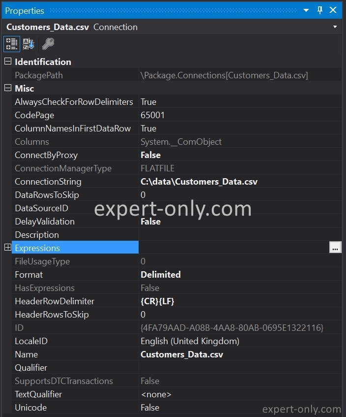 Modify the properties of the connection to the text file to import in the SSIS loop