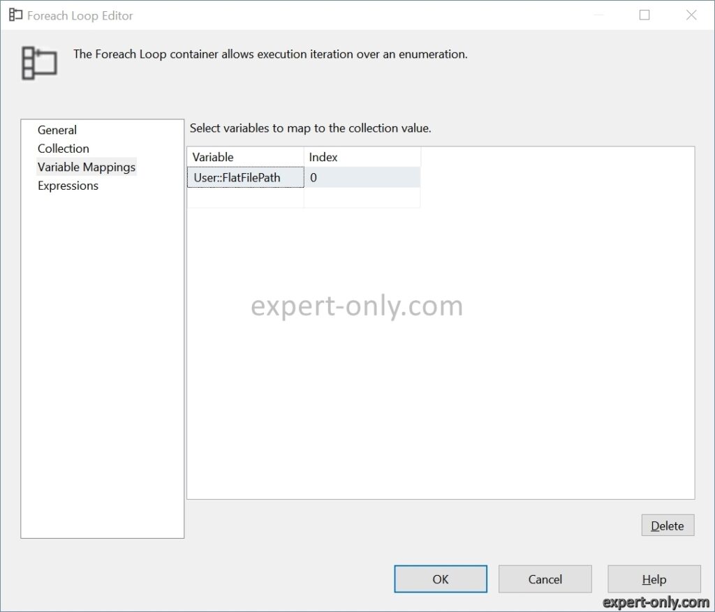 Bind the SSIS variable dynamically to the current file name