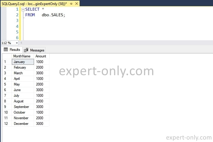 SQL Server SELECT query with all columns in the result