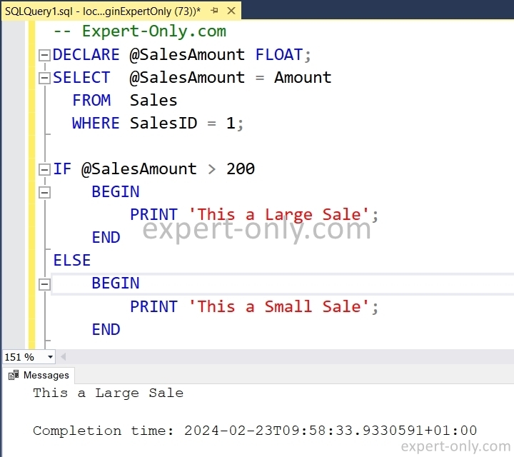 How To Use IF THEN ELSE in SQL Server?