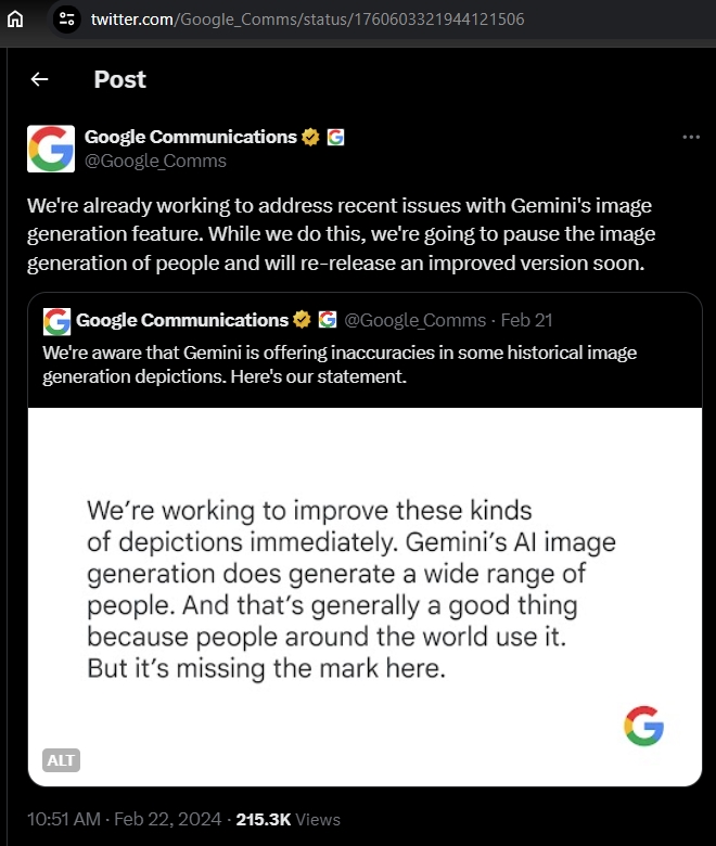 Google commits to fix Gemini image generation about bias and historical accuracy